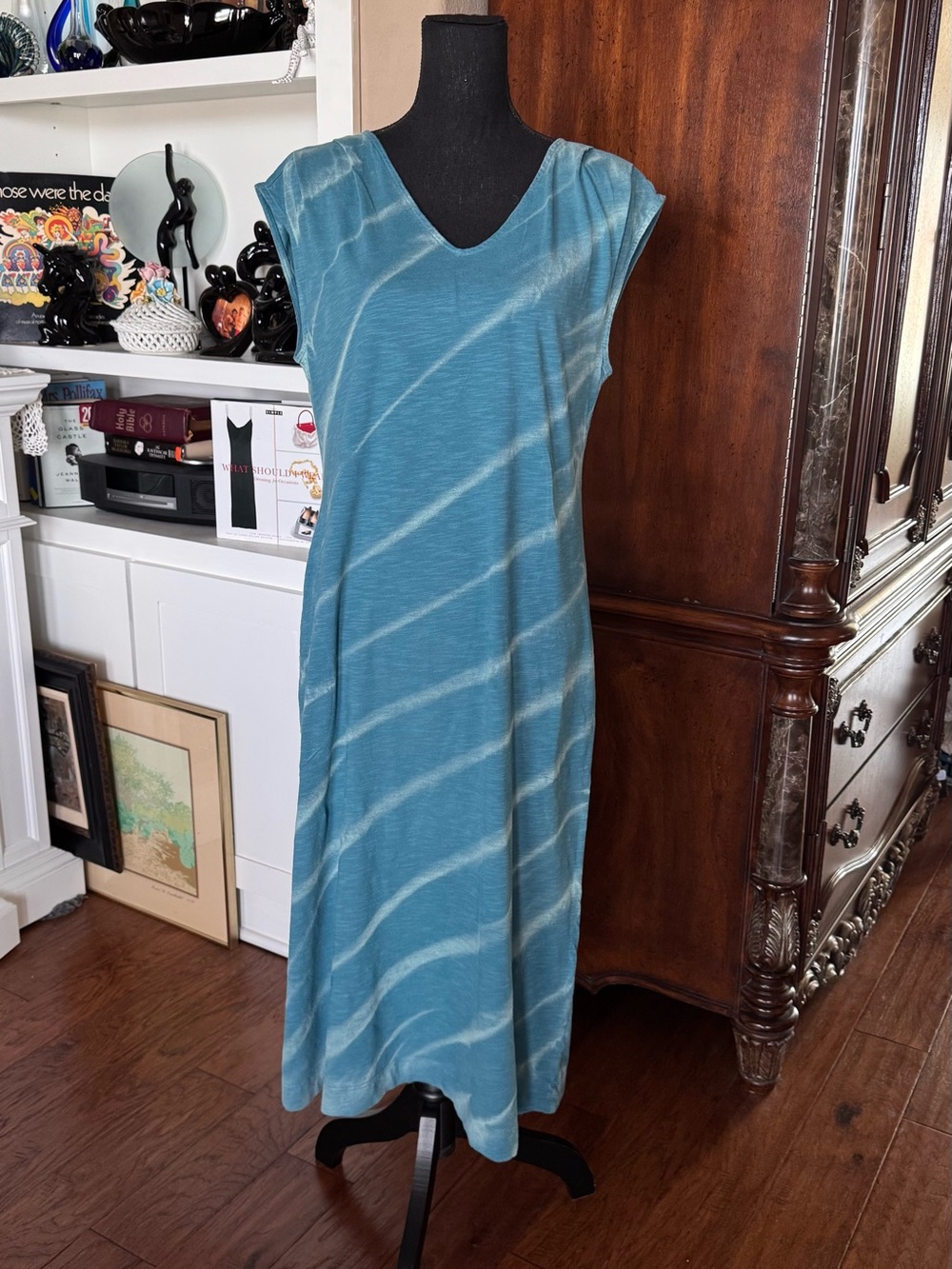 Logo by Lori Goldstein Blue Tie Dye Maxi Dress